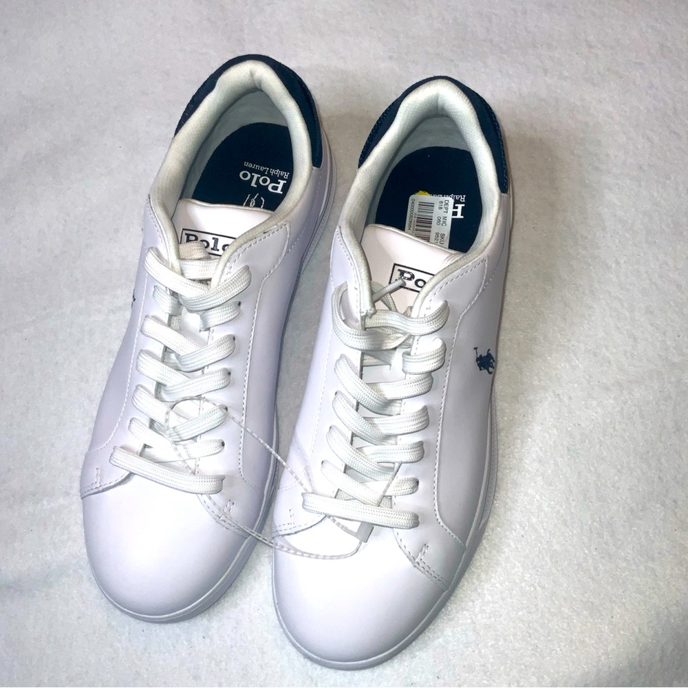 Polo Ralph Lauren Men’s Heritage Court lll Leather Sneaker Size 10 - Picture 12 of 14
